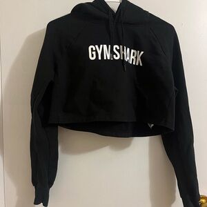 Gymshark Women's Black Cropped Sweatshirt